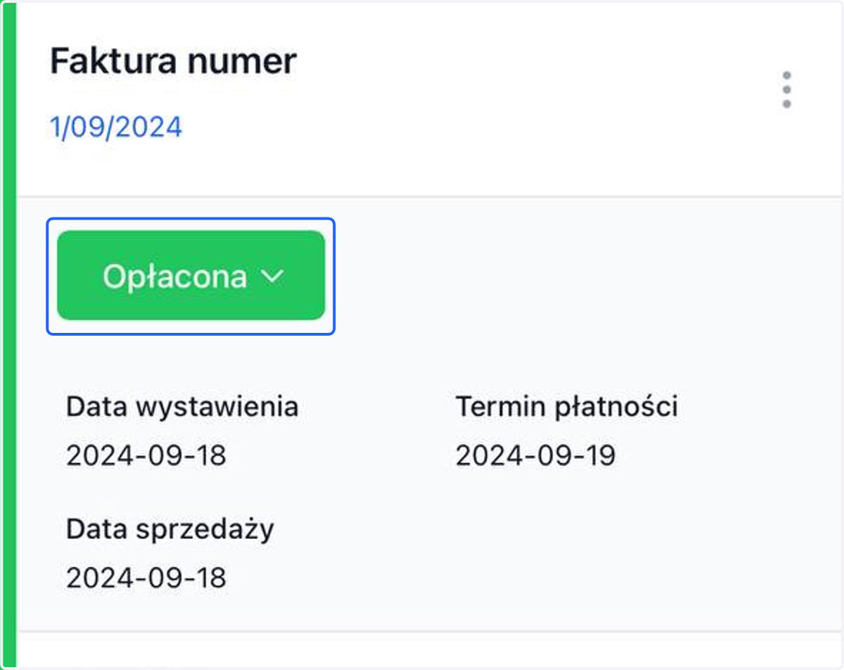 Status dokumentu oraz lewa listwa zmieniły kolor z czerwonego na zielony.