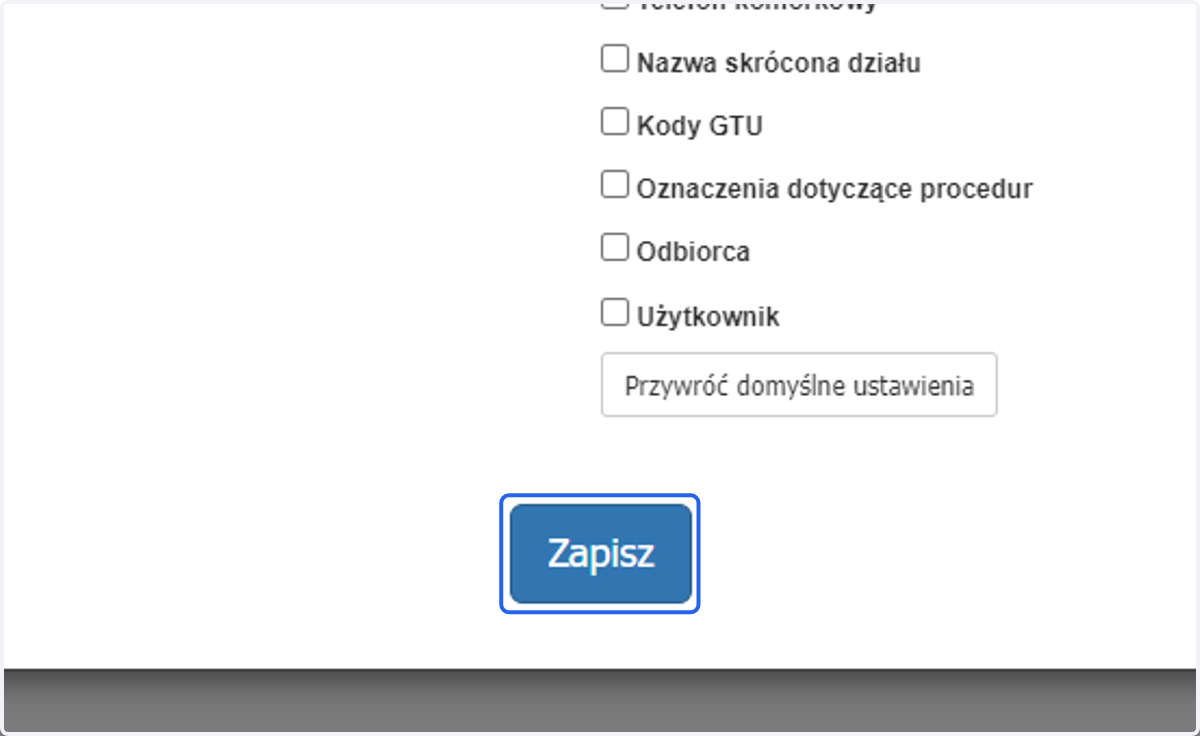 Zapisz zmiany.