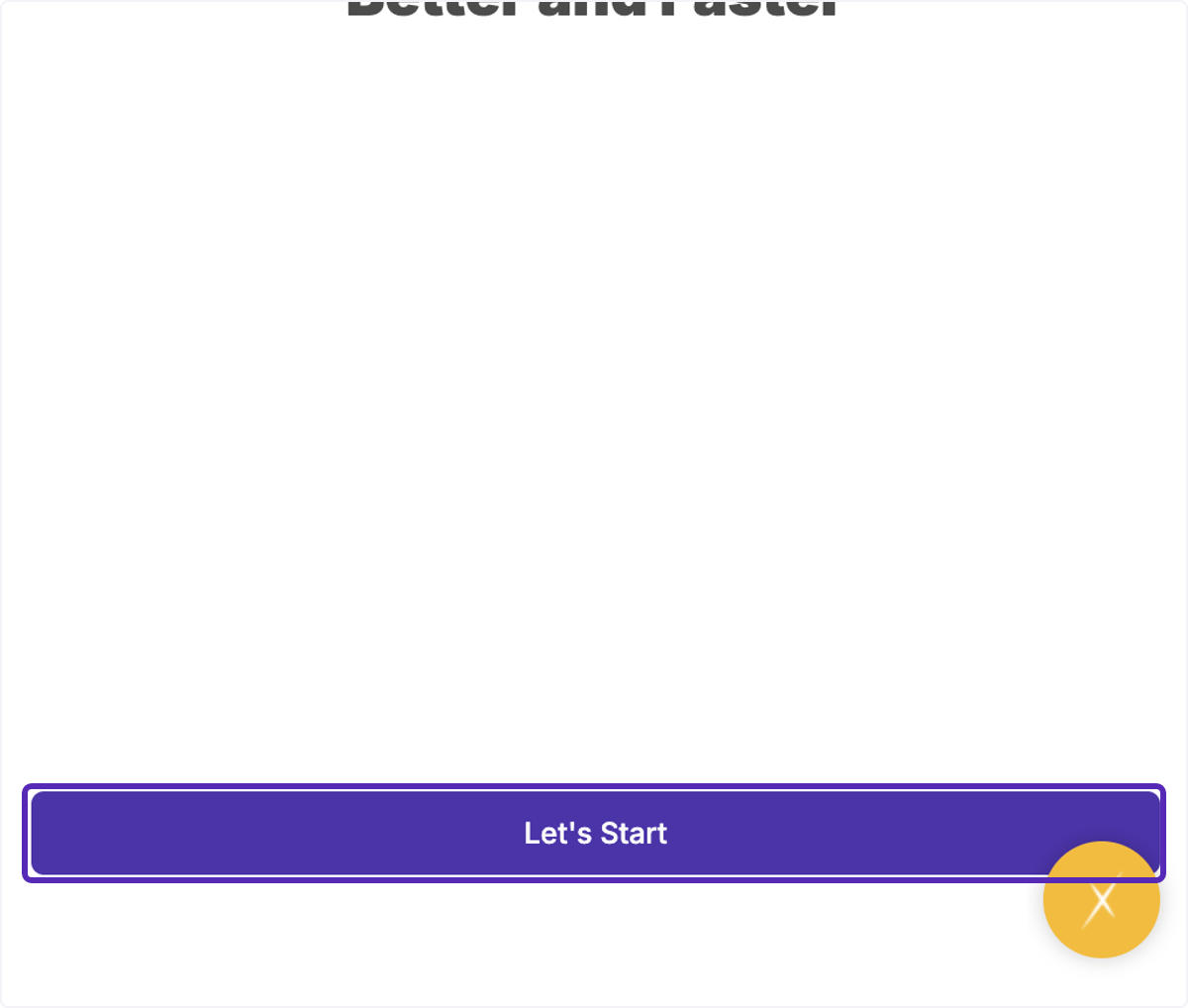 Click on Let's Start