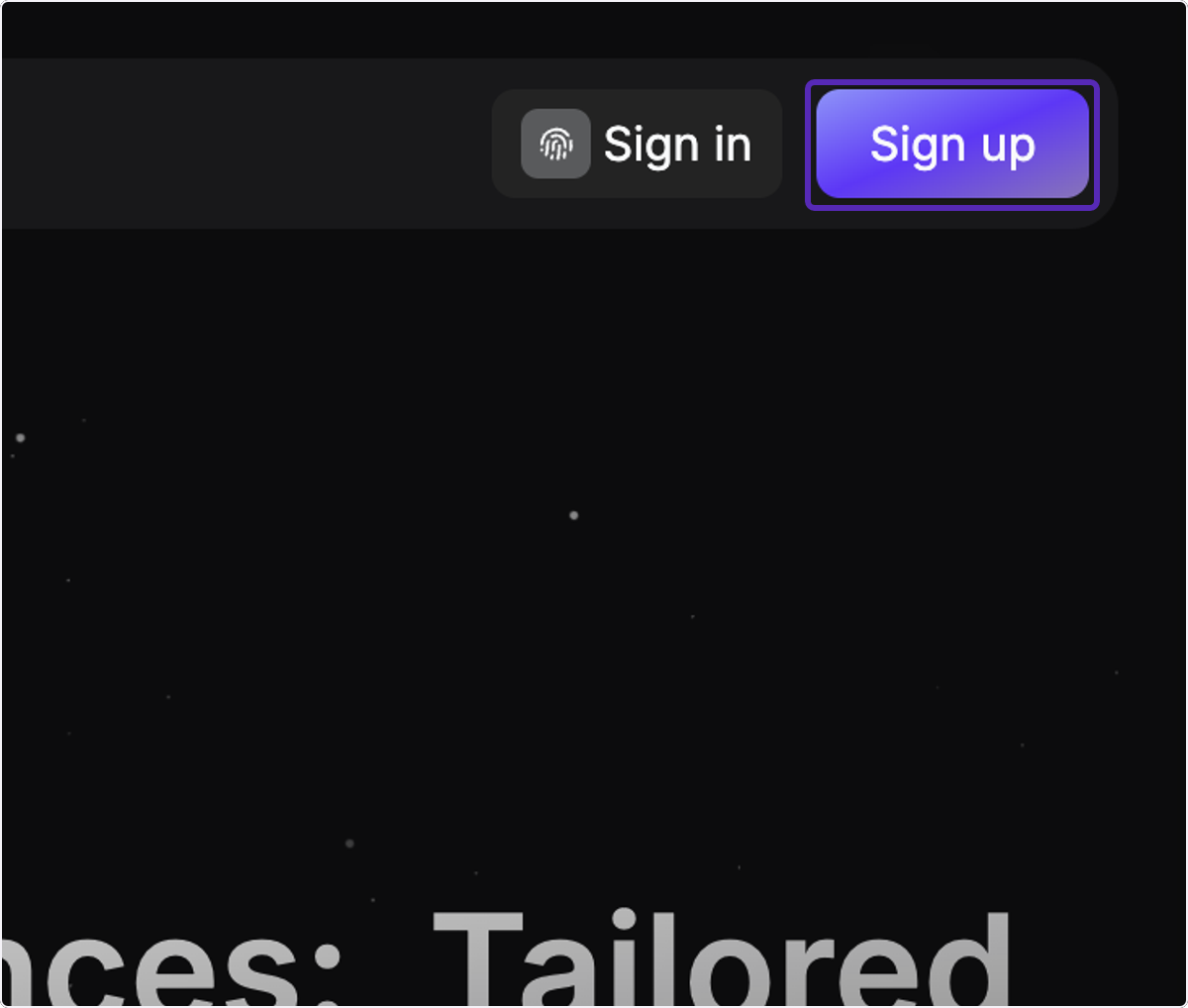 Click on Sign up