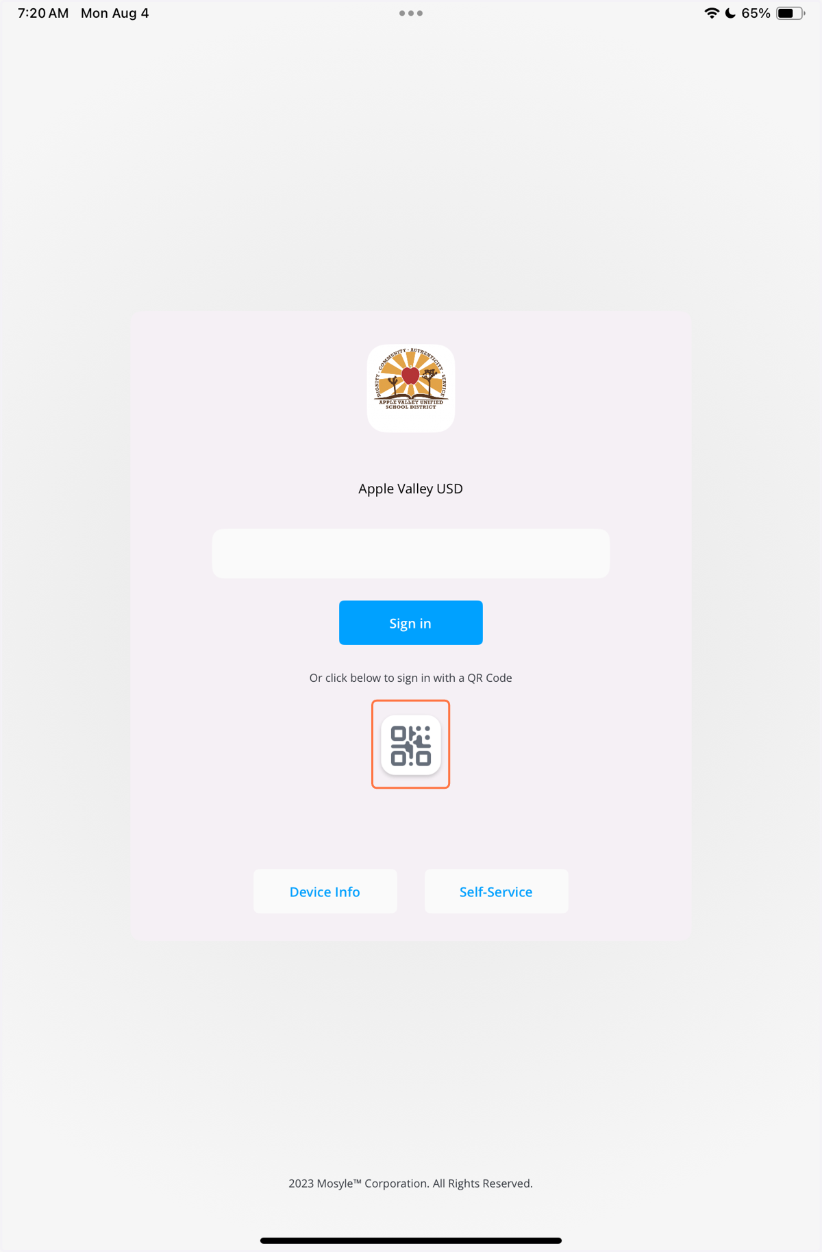 Select the QR icon