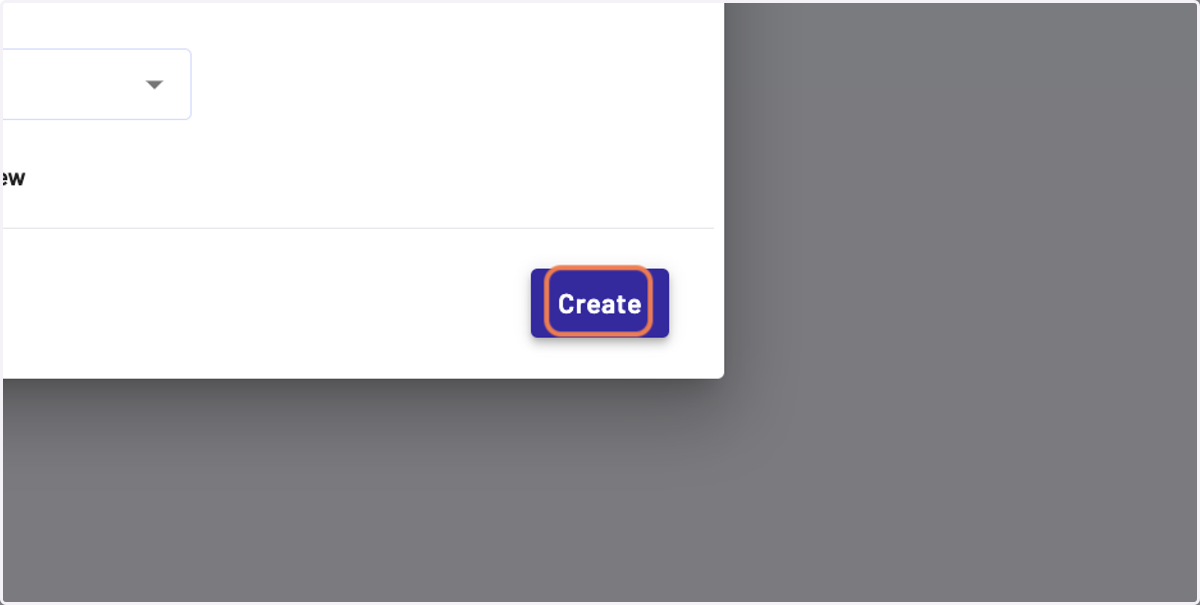 Then click on "Create"