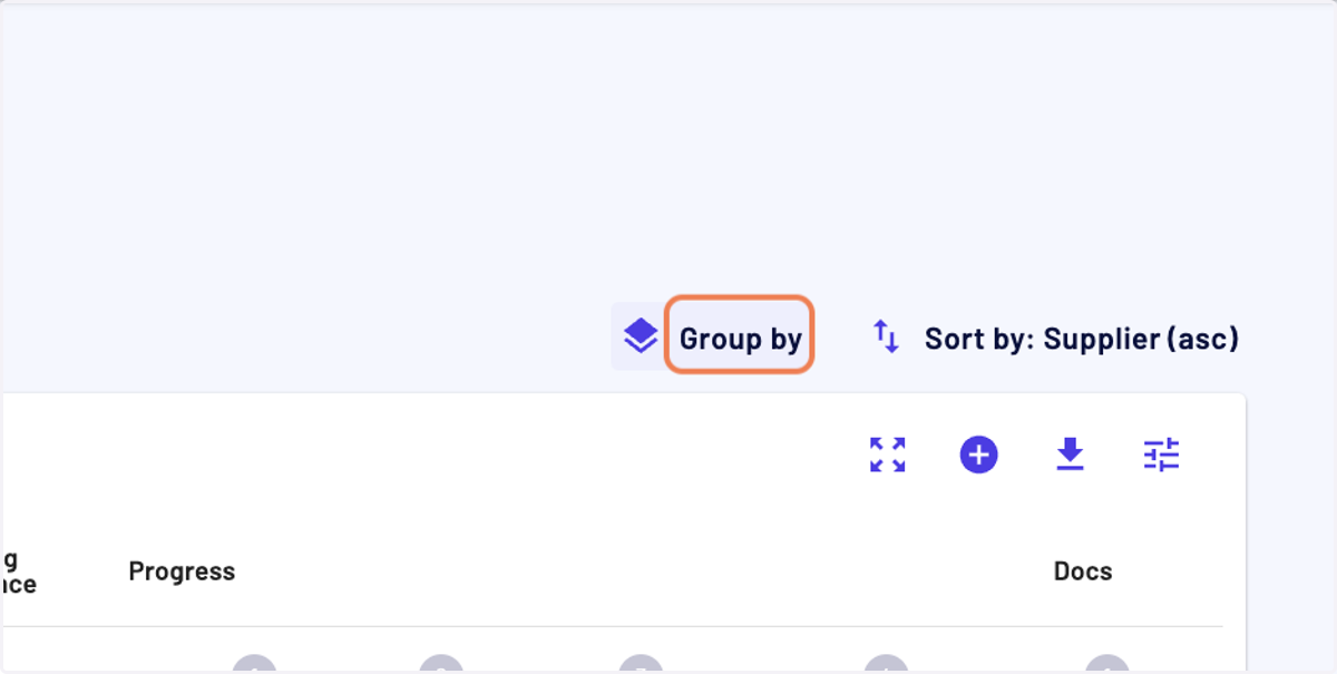 Apply the grouping and/or the sorting you want