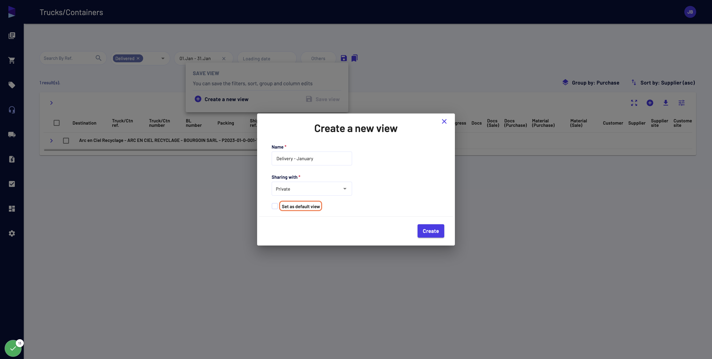 Define if you want to view to become your default view