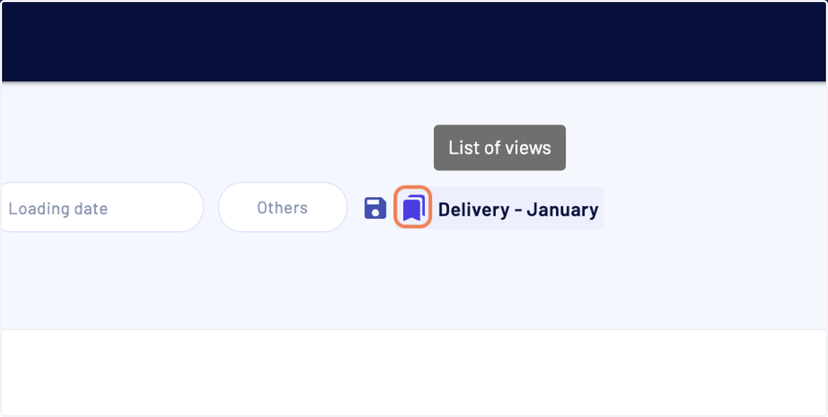 To access your list of views, click on "List of views"
