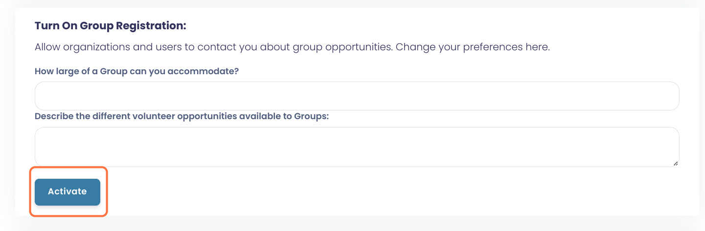 Turn on Group Opportunities