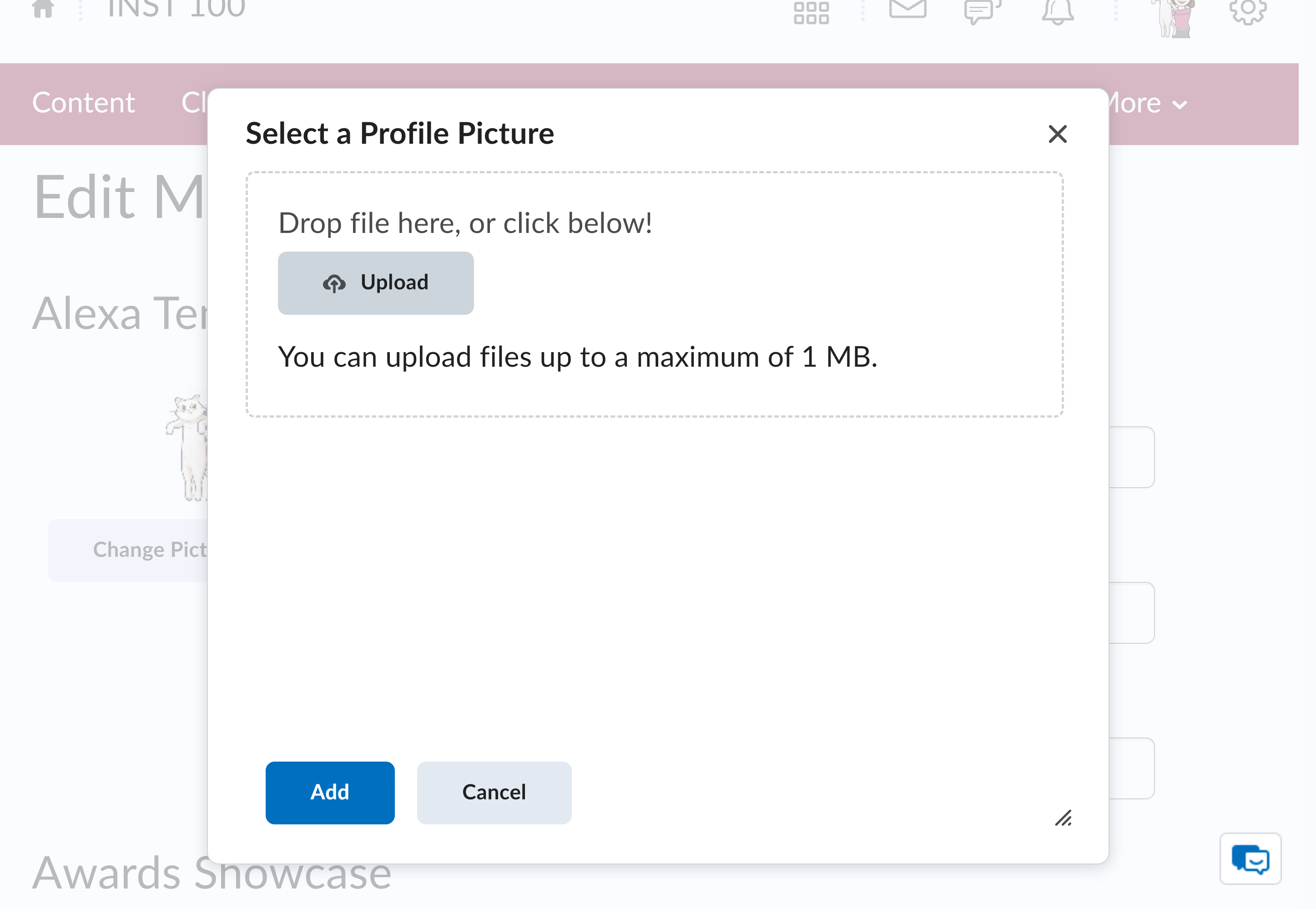 Click on Upload