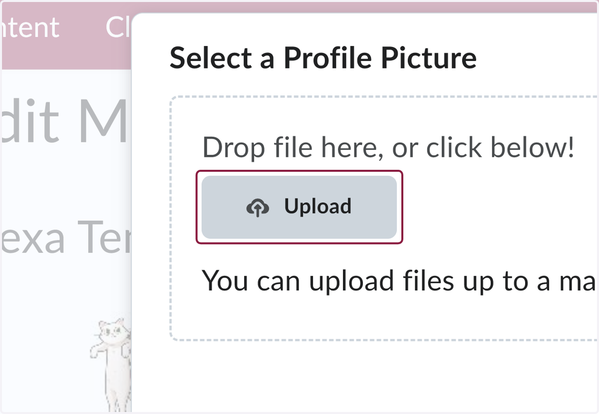 Click on Upload