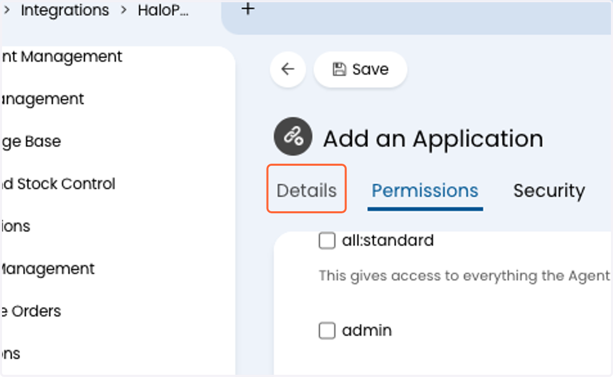 Click on Details