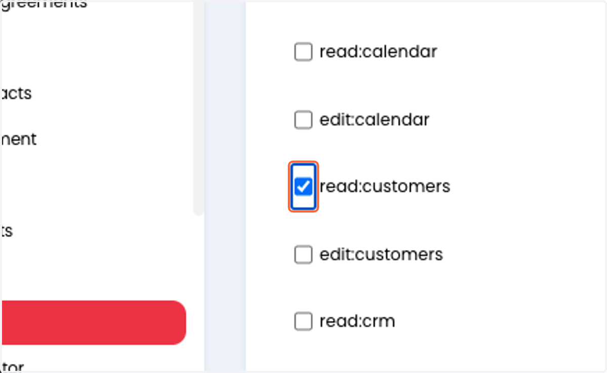 Check read:customers