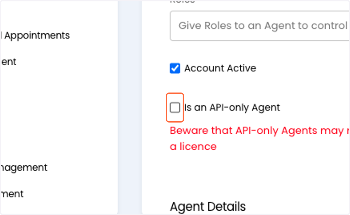 Check "Is an API-only Agent"