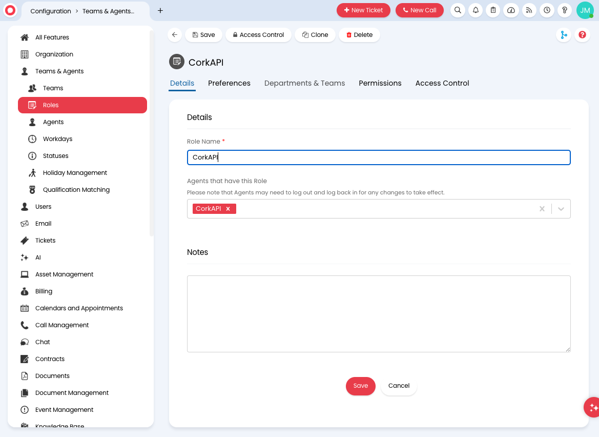 Click on Departments & Teams