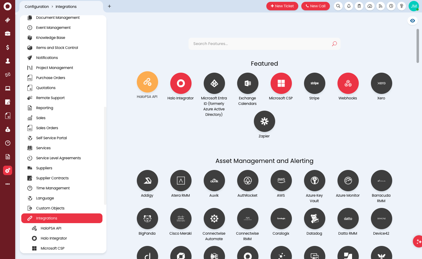 Click on HaloPSA API