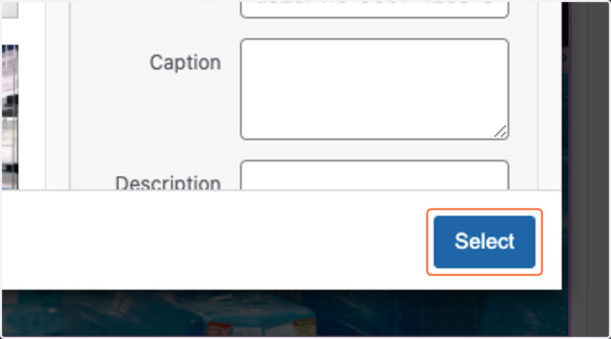 Click on Select