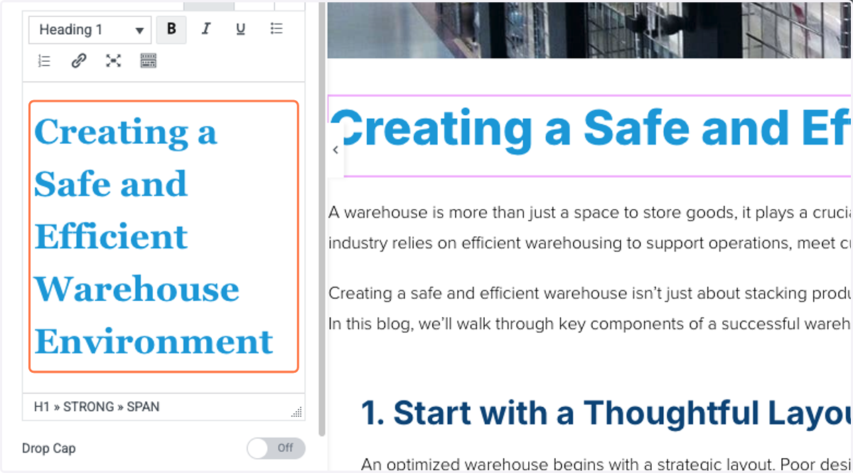 Type in the new title in the left box