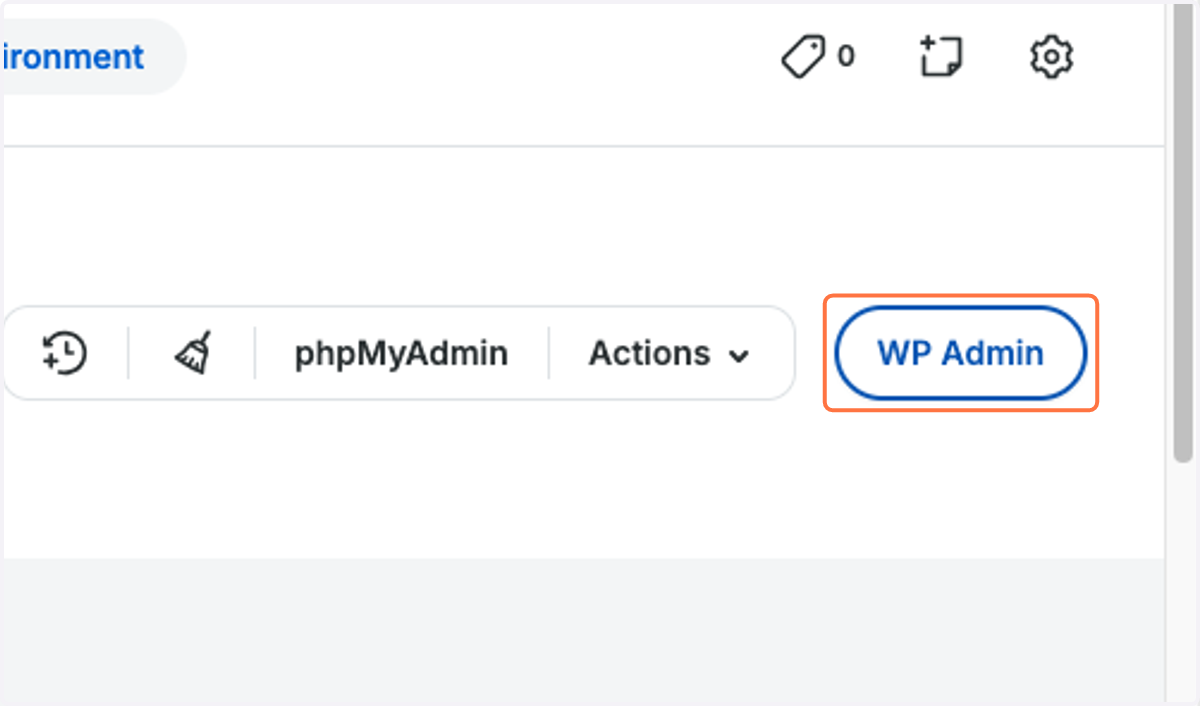 Click on WP Admin