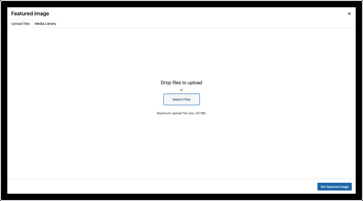 Upload the new featured image