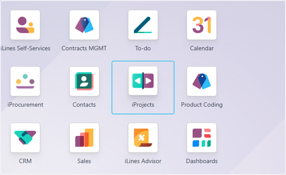Click on iProjects