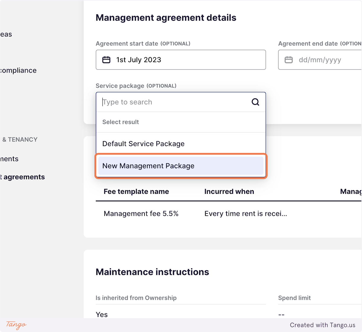 Select the package you wish to add