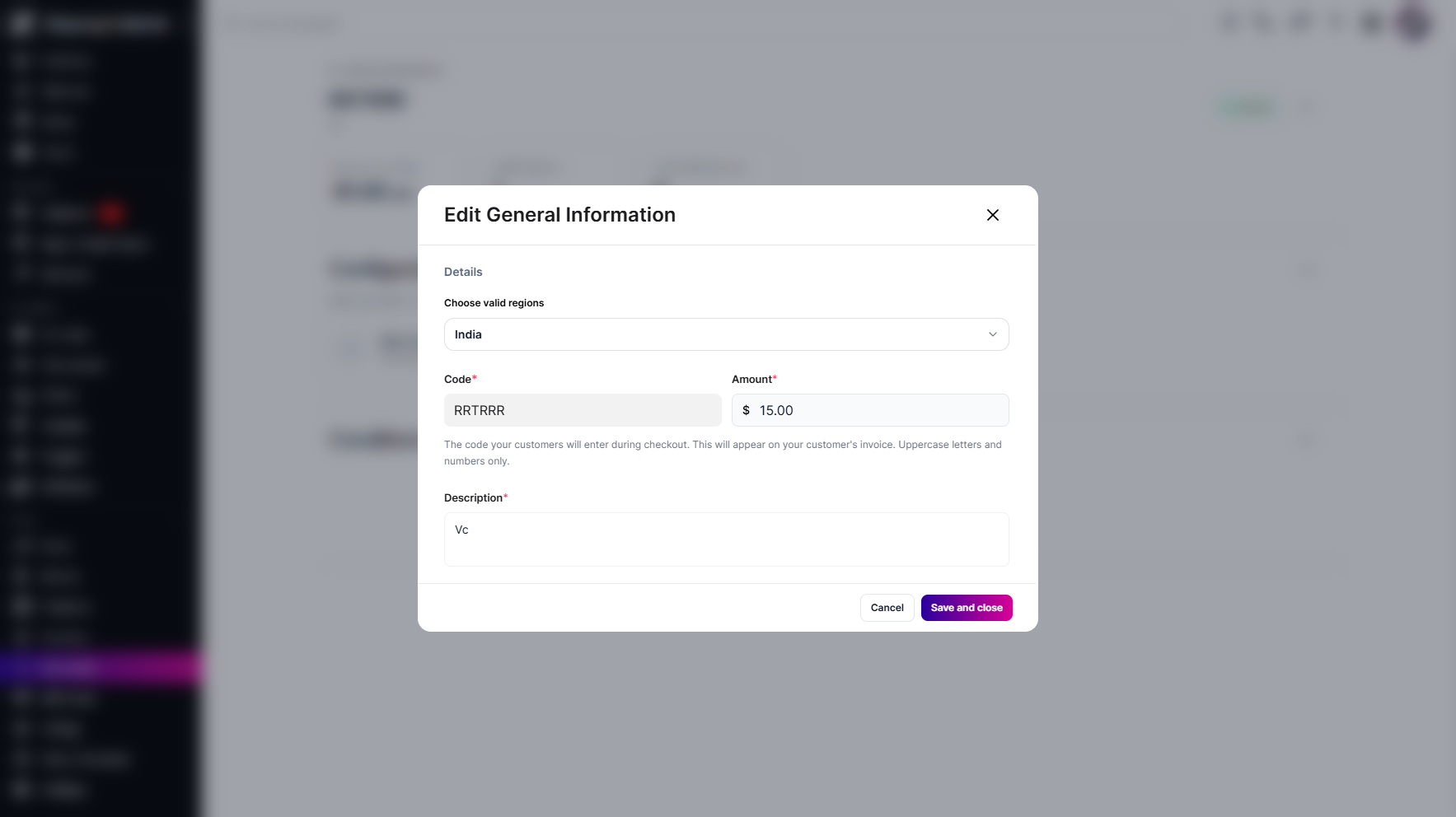Step 9: Click the Save and Close button to apply the changes.