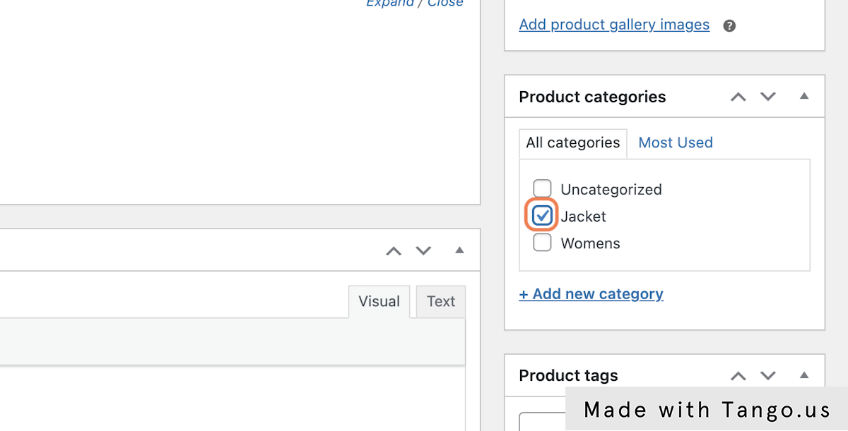 Add Categories to your product
