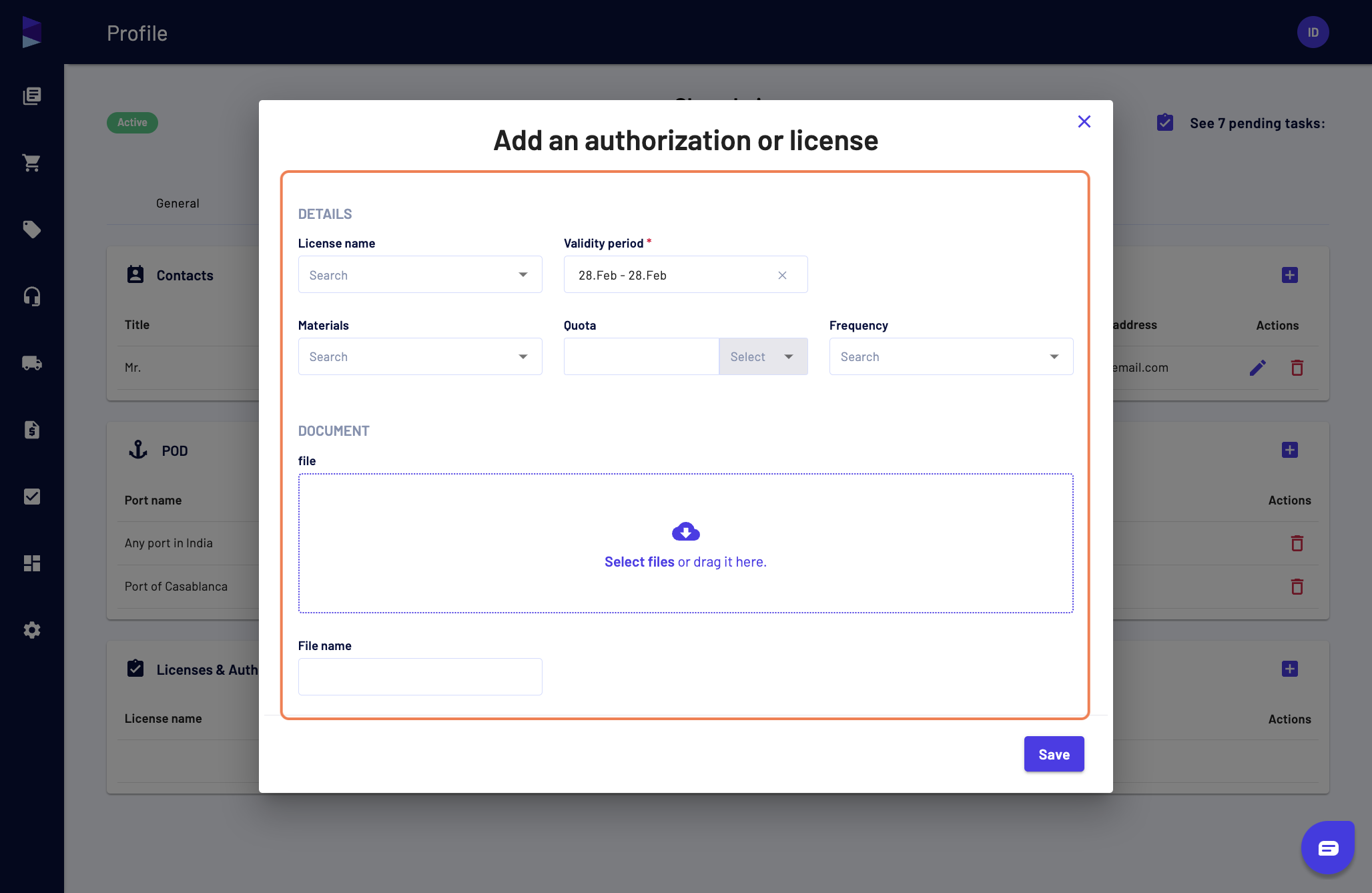 Enter similar details and click on save