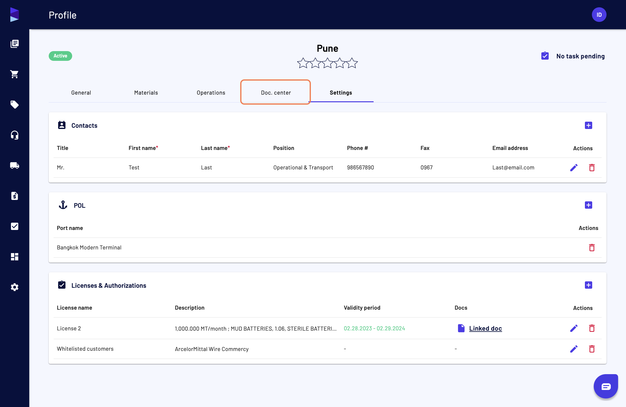 You can also access the document in the "Doc. center"