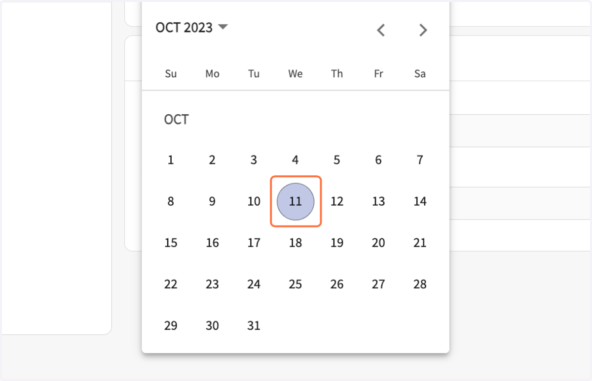 Select date