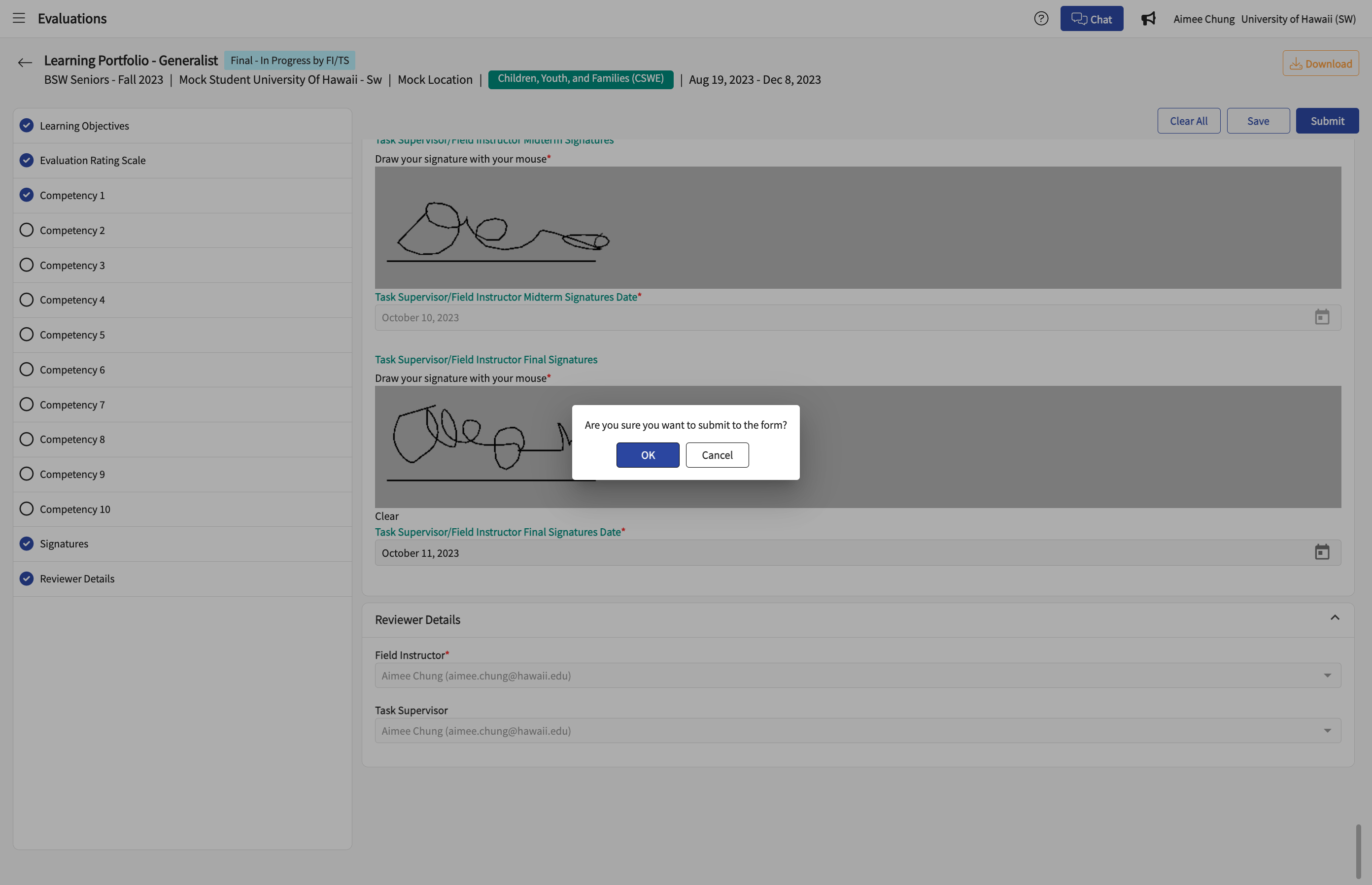 Click on OK in the pop-up.