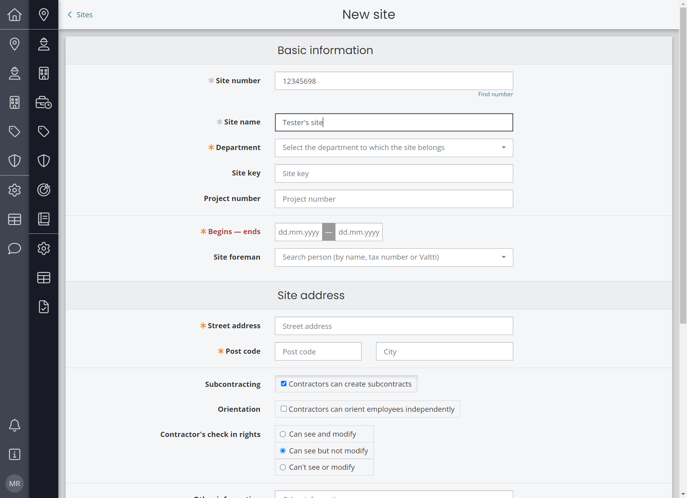 Add site name