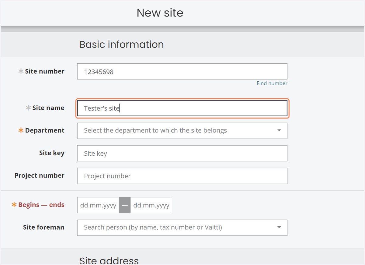Add site name