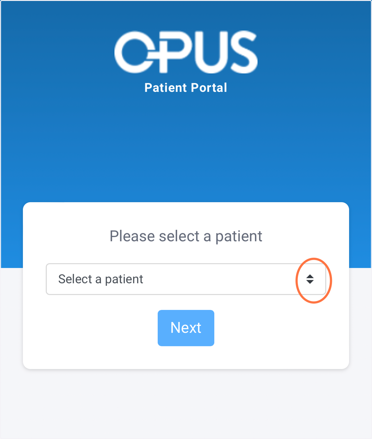 If you have more than one patient associated with your email, chose the patient you want to view