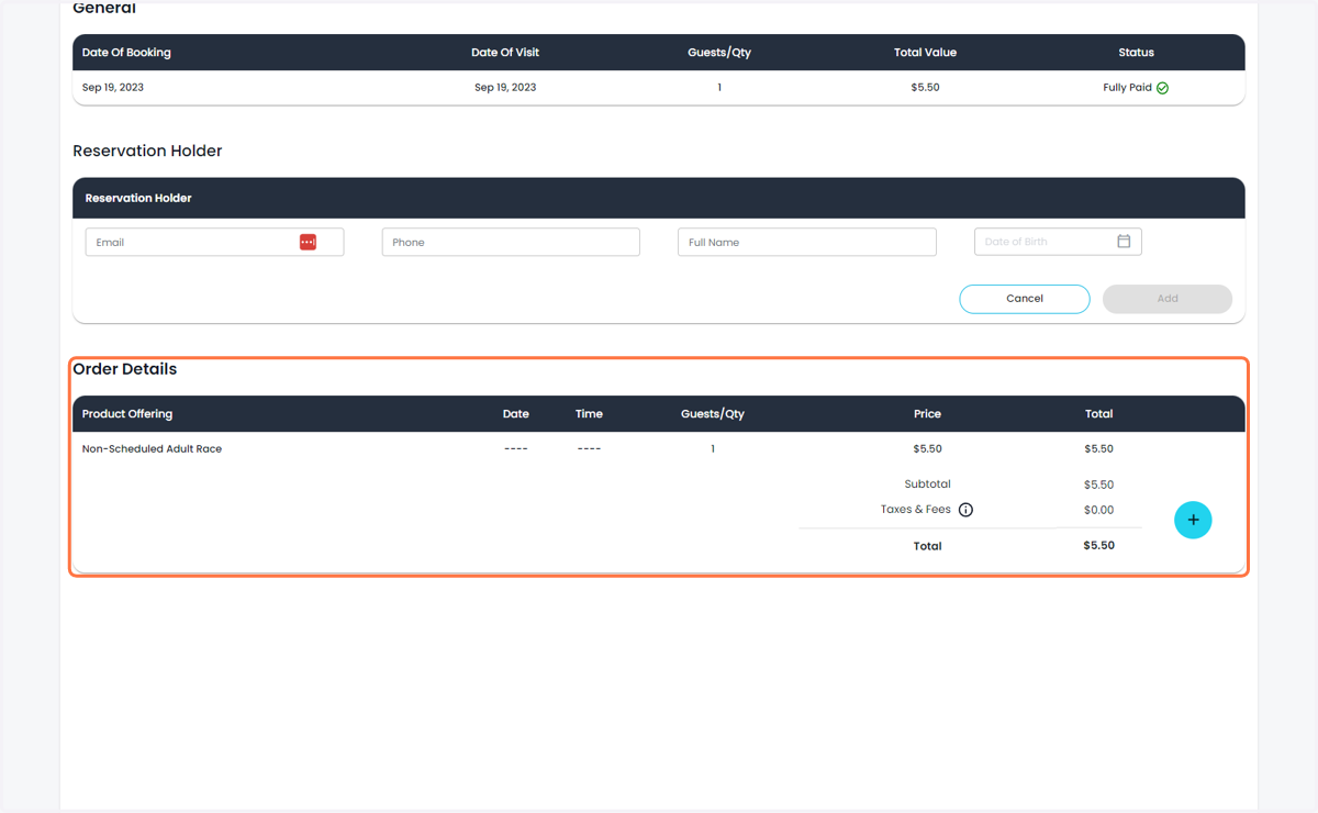 What the guest purchased is viewable under order details