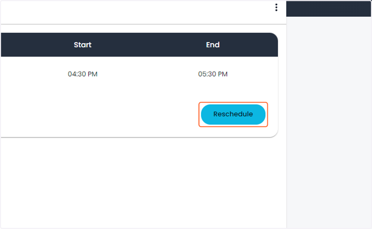 Reschedule activities if plans change