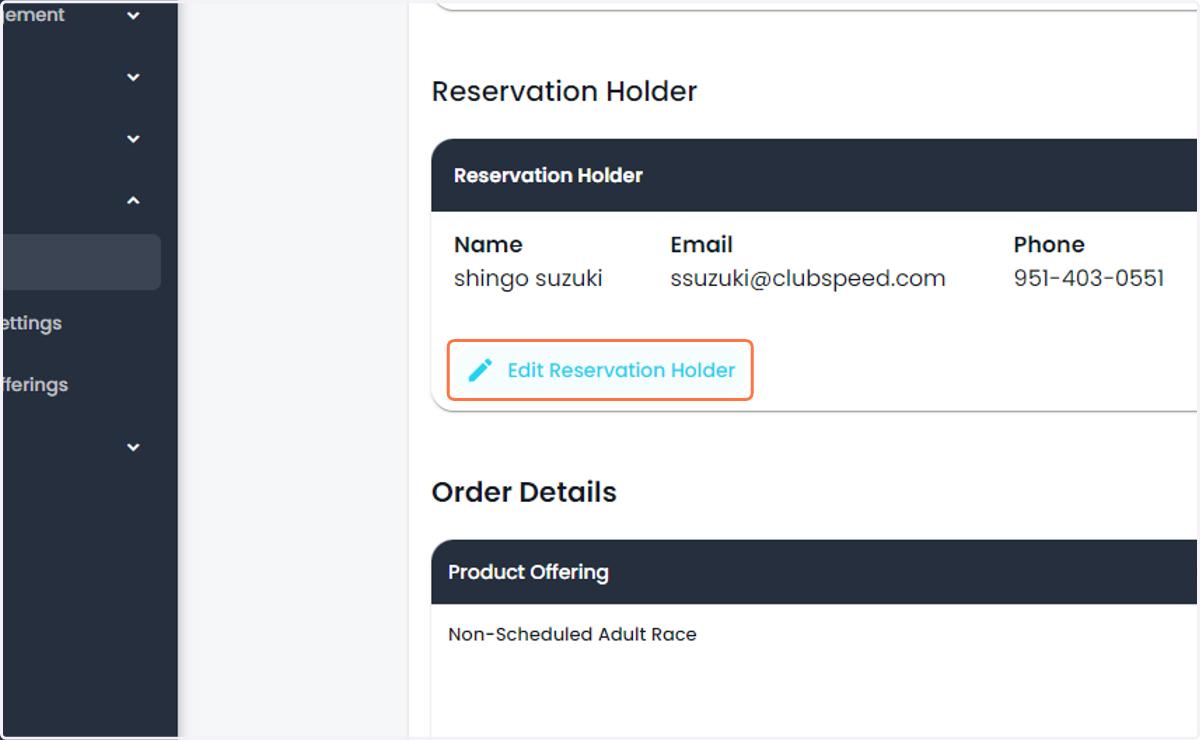 You can update the Guest information here
