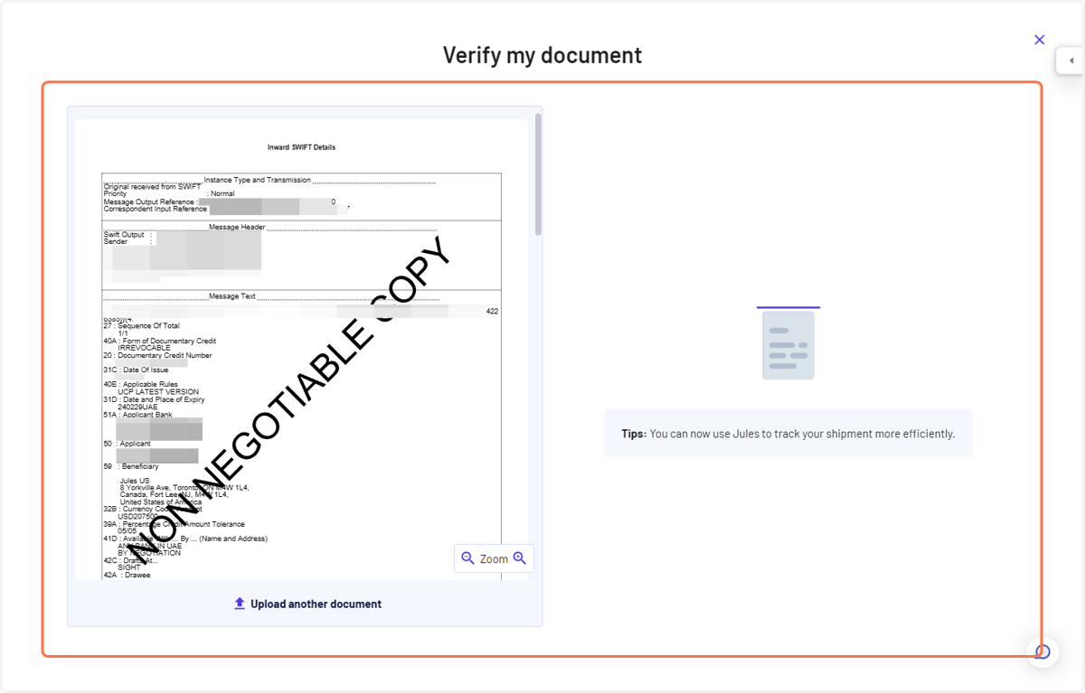 Verification will begin