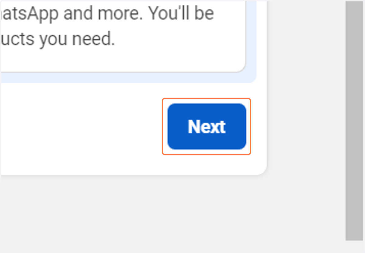 Click on "Next"