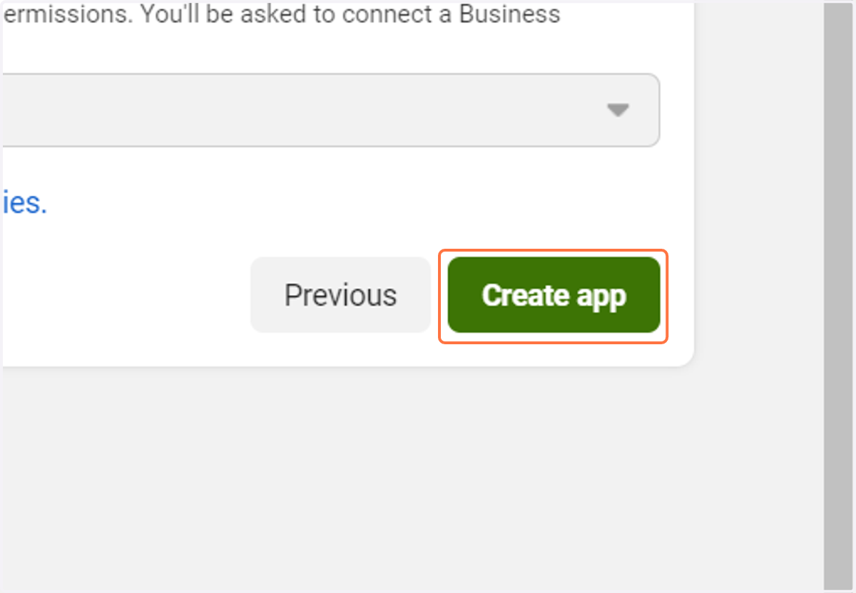 Click on "Create app"