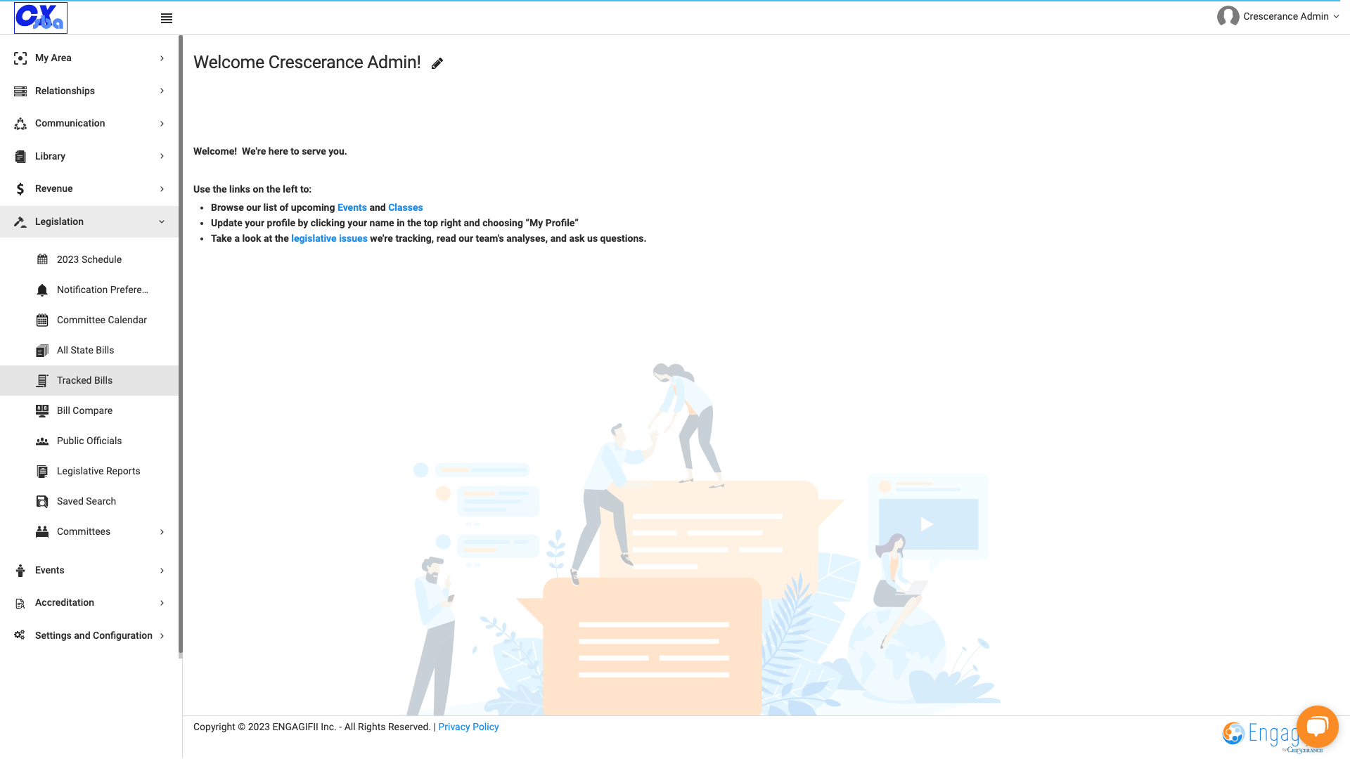 Click on Tracked Bills