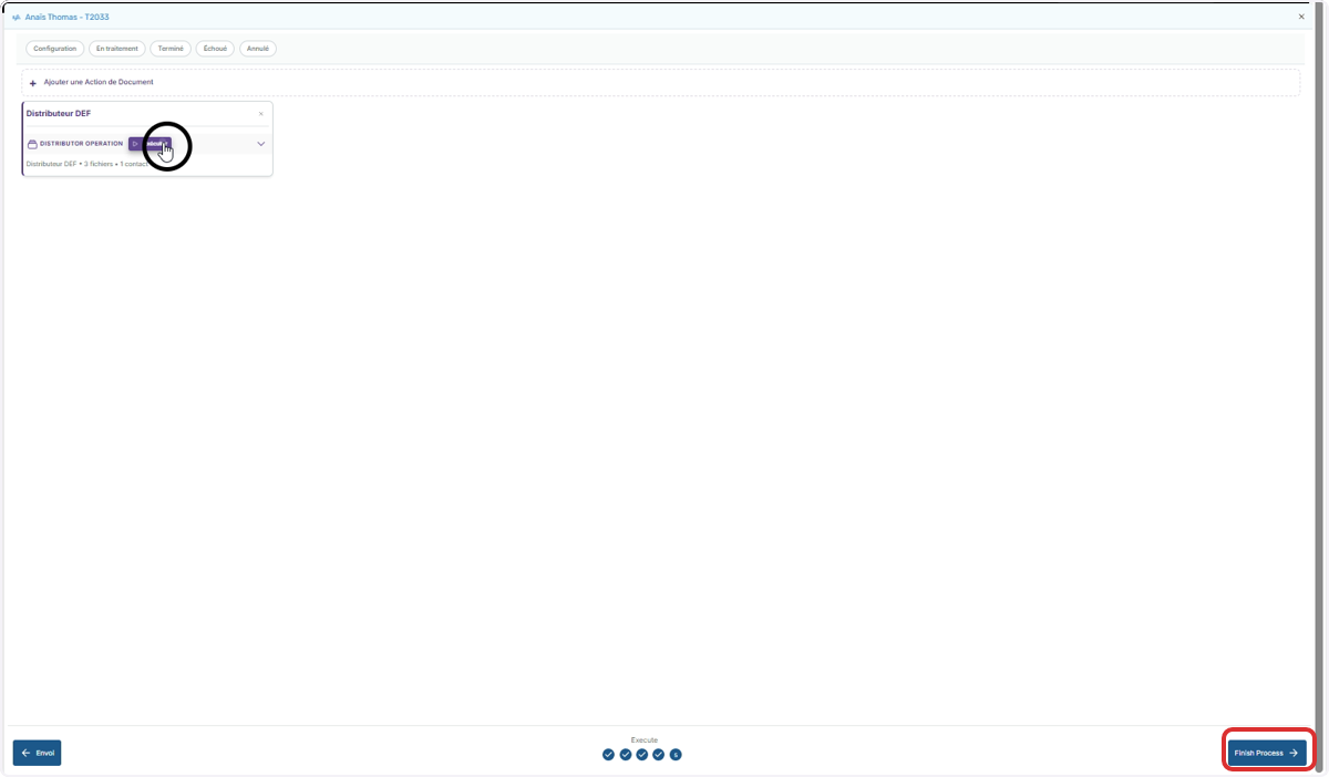 Exécuter les actions de documents
