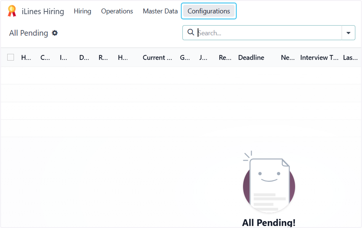 Click on Configurations