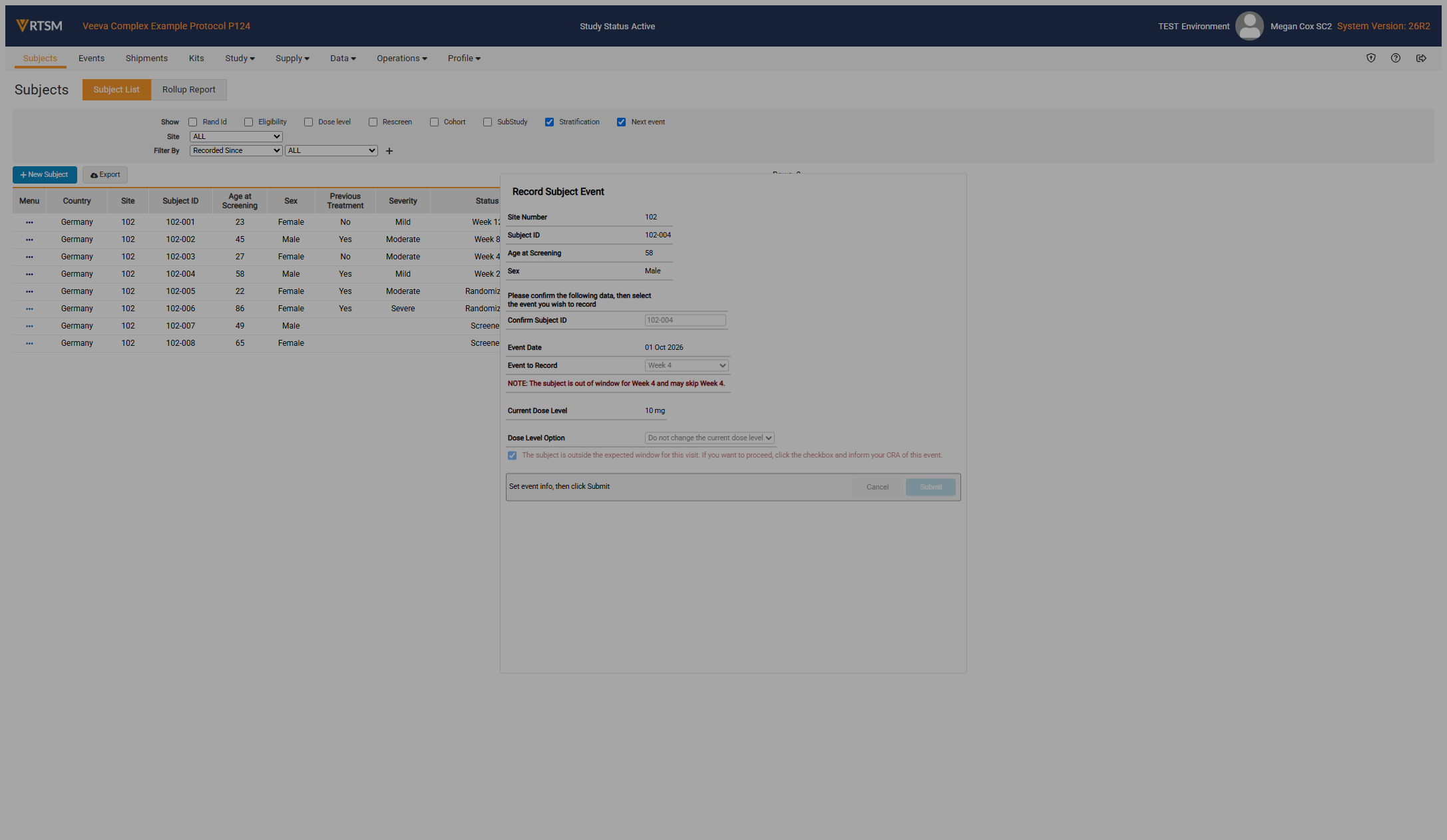 Click checkbox to proceed with recording the visit outside of the window.
