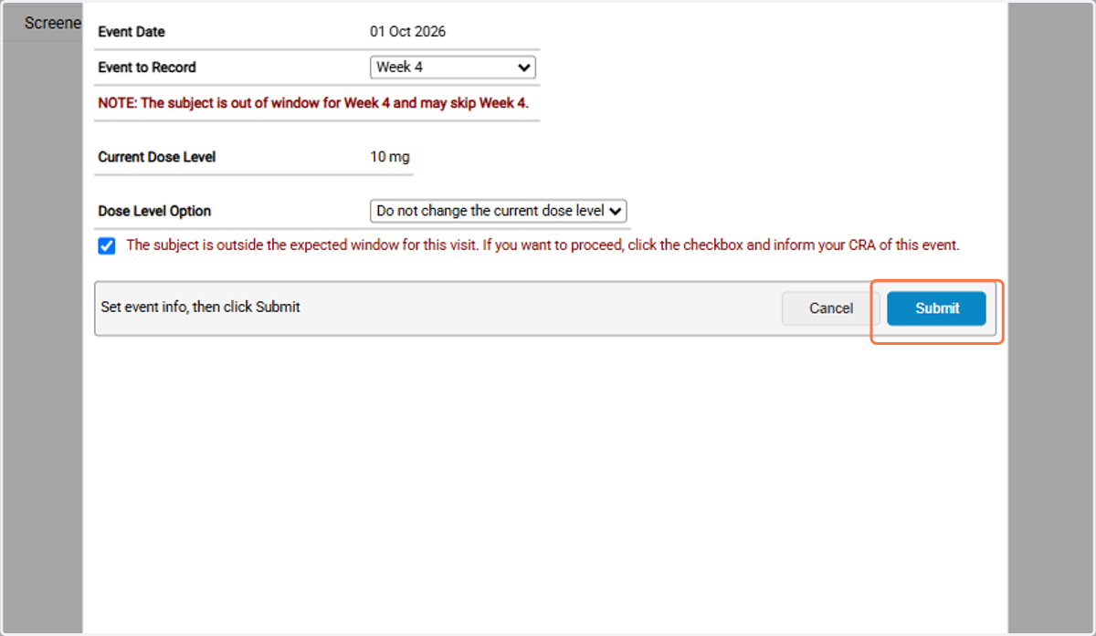 Click on Submit