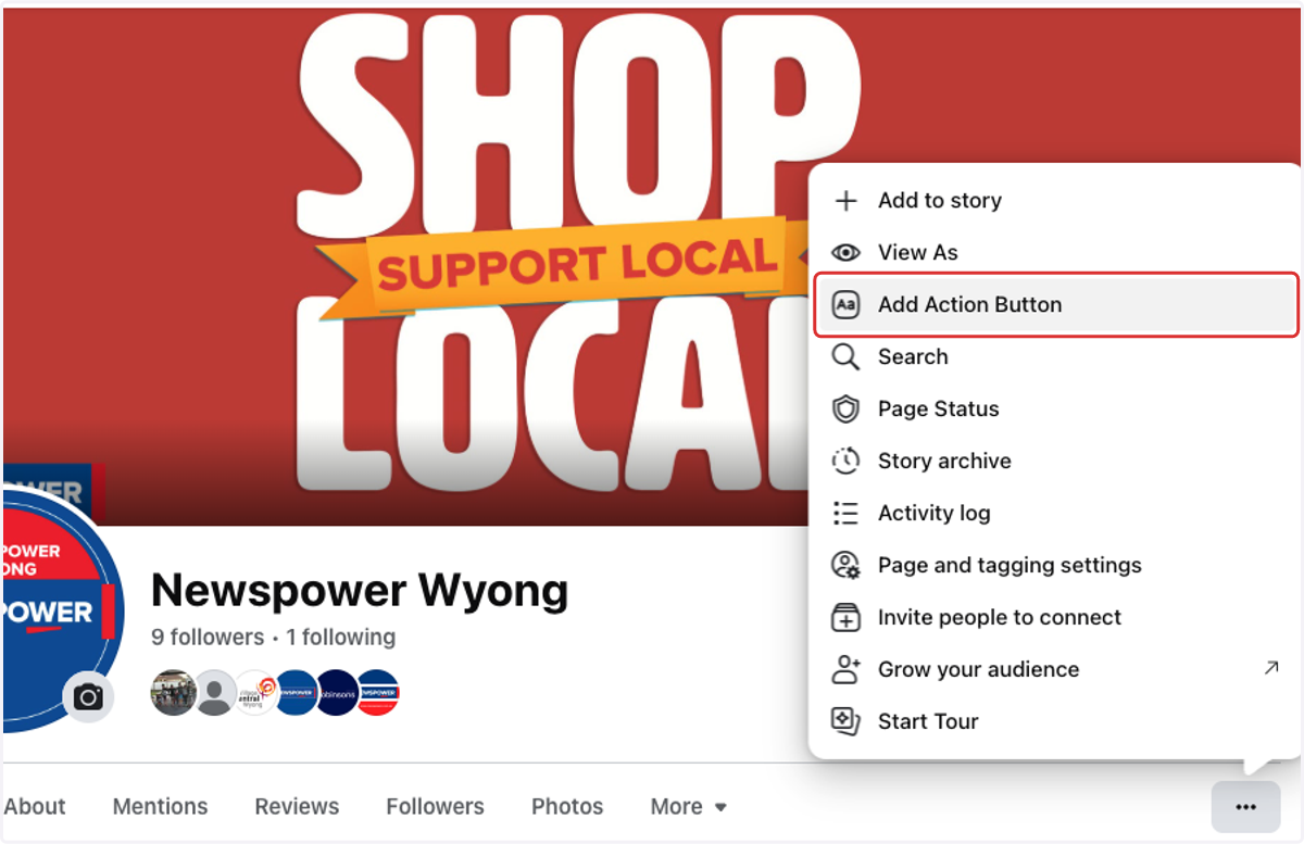 Click on Add Action Button