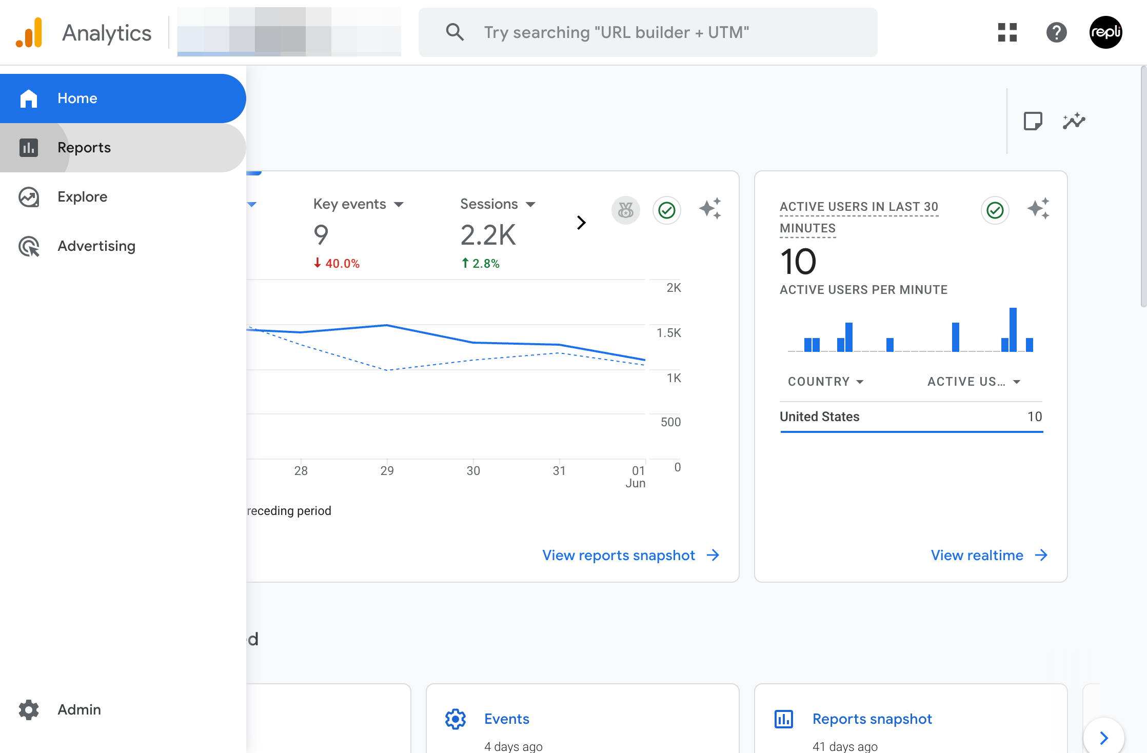 Click on Reports