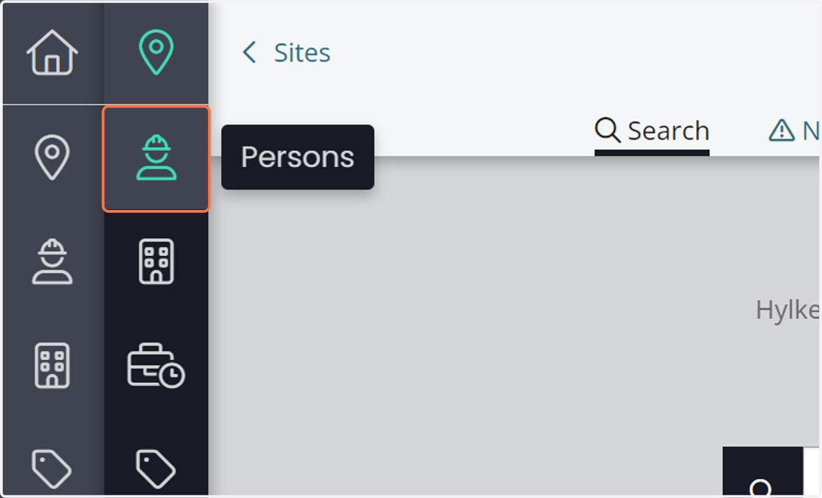 Click on Persons
