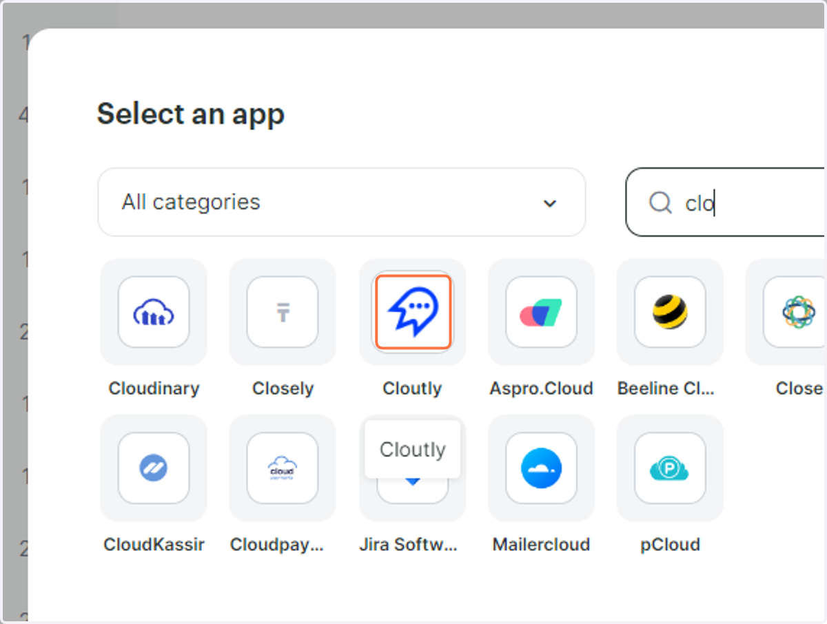 Click on Partner Cloutly