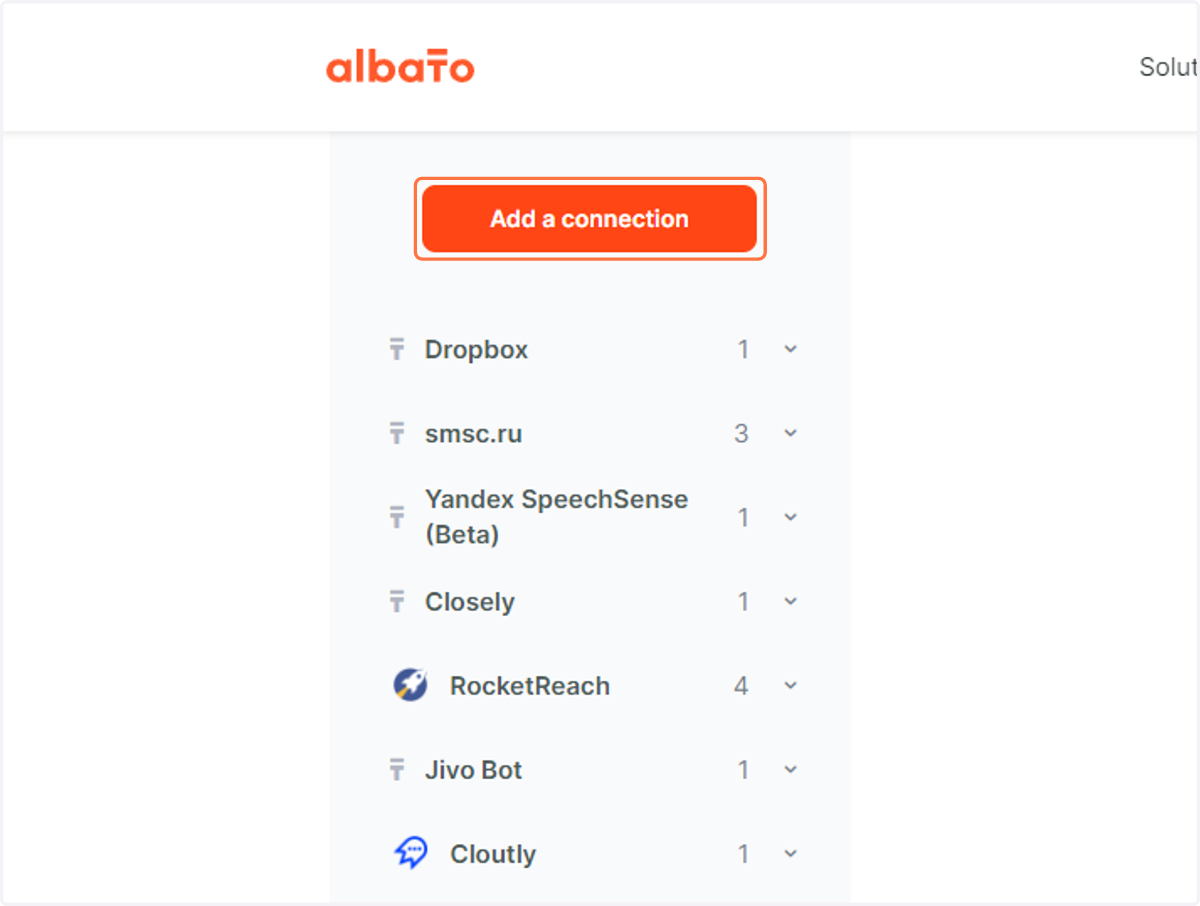 Click on Add a connection