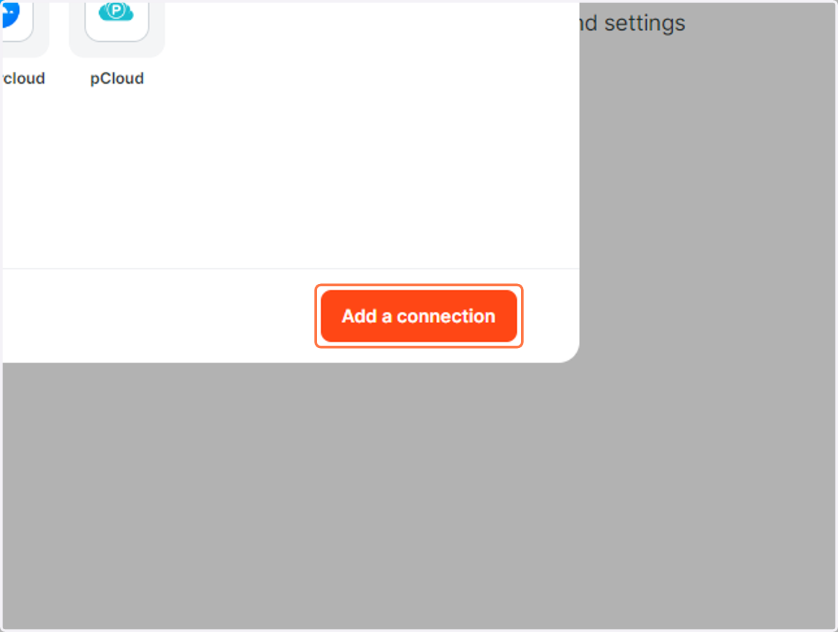 Click on Add a connection