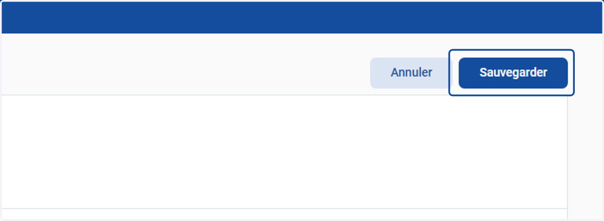 Cliquer sur "sauvegarder pour prendre en compte le choix